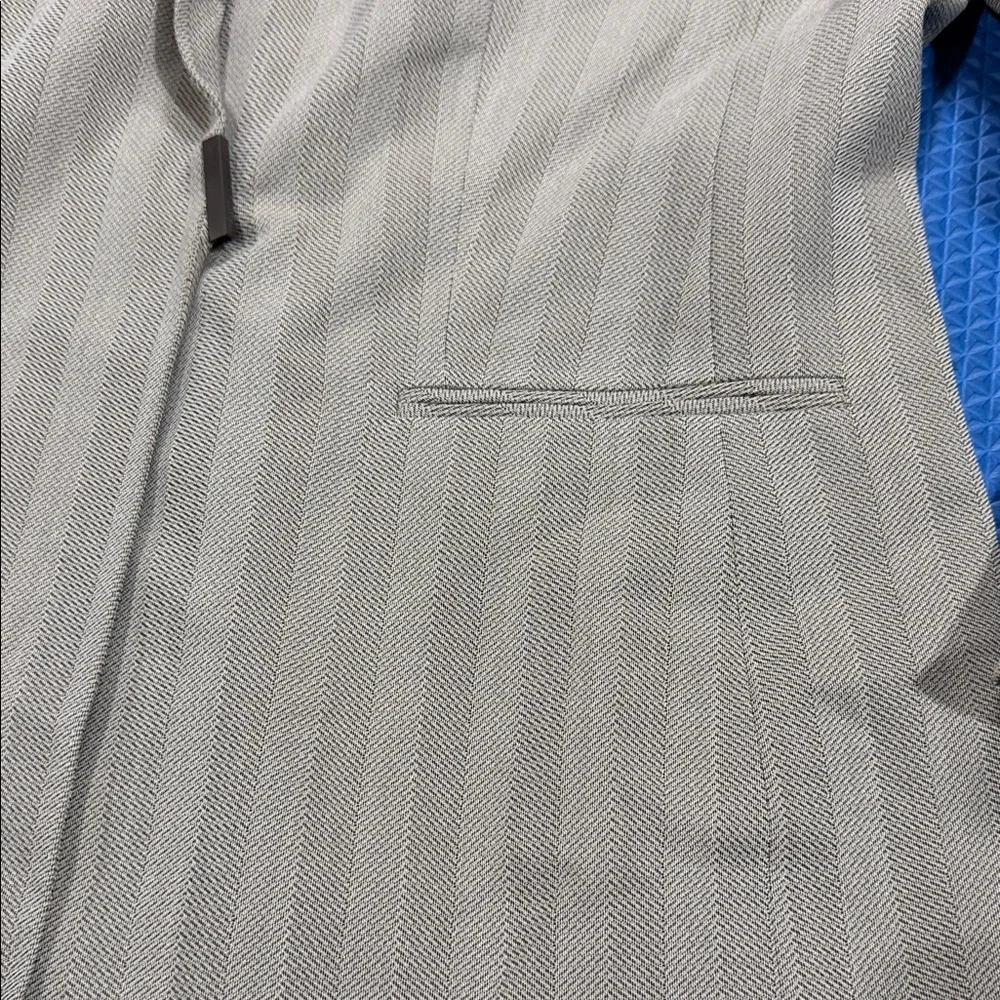 Worthington Sand Herringbone Pinstripe Blazer and Skirt Suit NWT - Picture 4 of 16